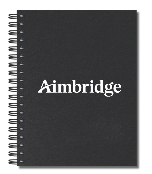 Aimbridge 5 x 7" Black Spiral Journal