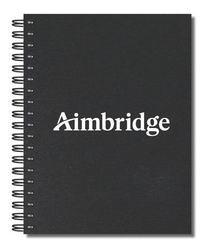 Aimbridge 5 x 7" Black Spiral Journal