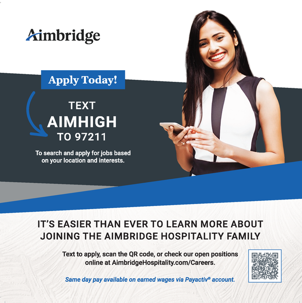 Aimbridge Text to Apply Flyer & Window Cling
