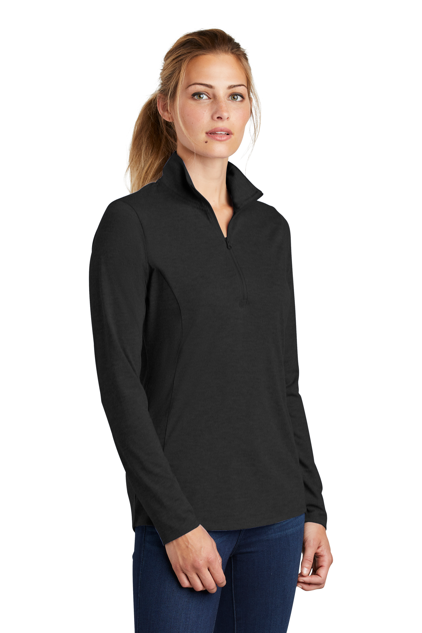 Women's Sport-Tek PosiCharge Tri-Blend Quarter Zip